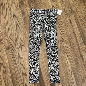 Free People Black and White Paisley Leggings